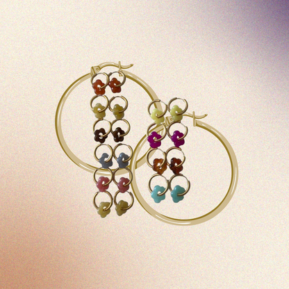 Boucles d’oreilles créoles - Pampilles interchangeables